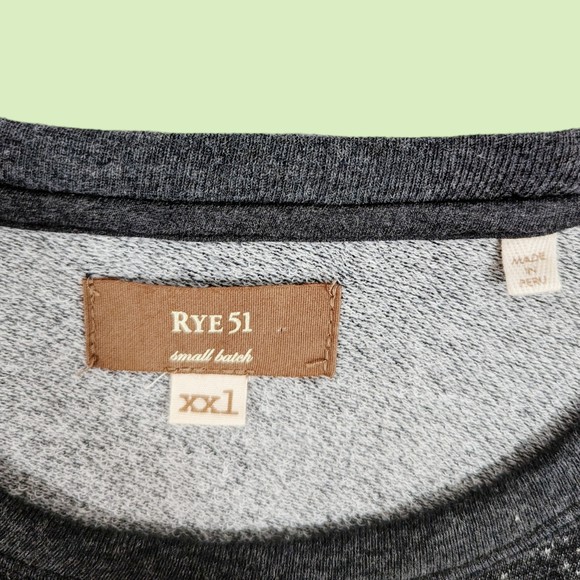 Rye 51 Sweater XXL Pullover Gray 2XL Men's pima cotton - Picture 3 of 4